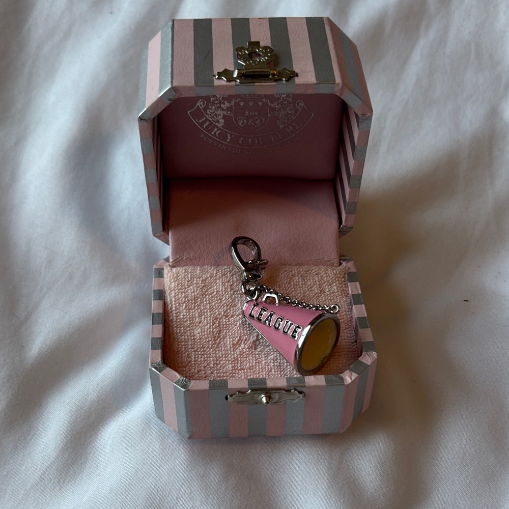 Juicy Couture Pink and Yellow Megaphone Charm